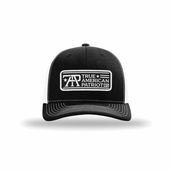 True American Patriot Black and White Logo Patch Richardson 112 Black-White