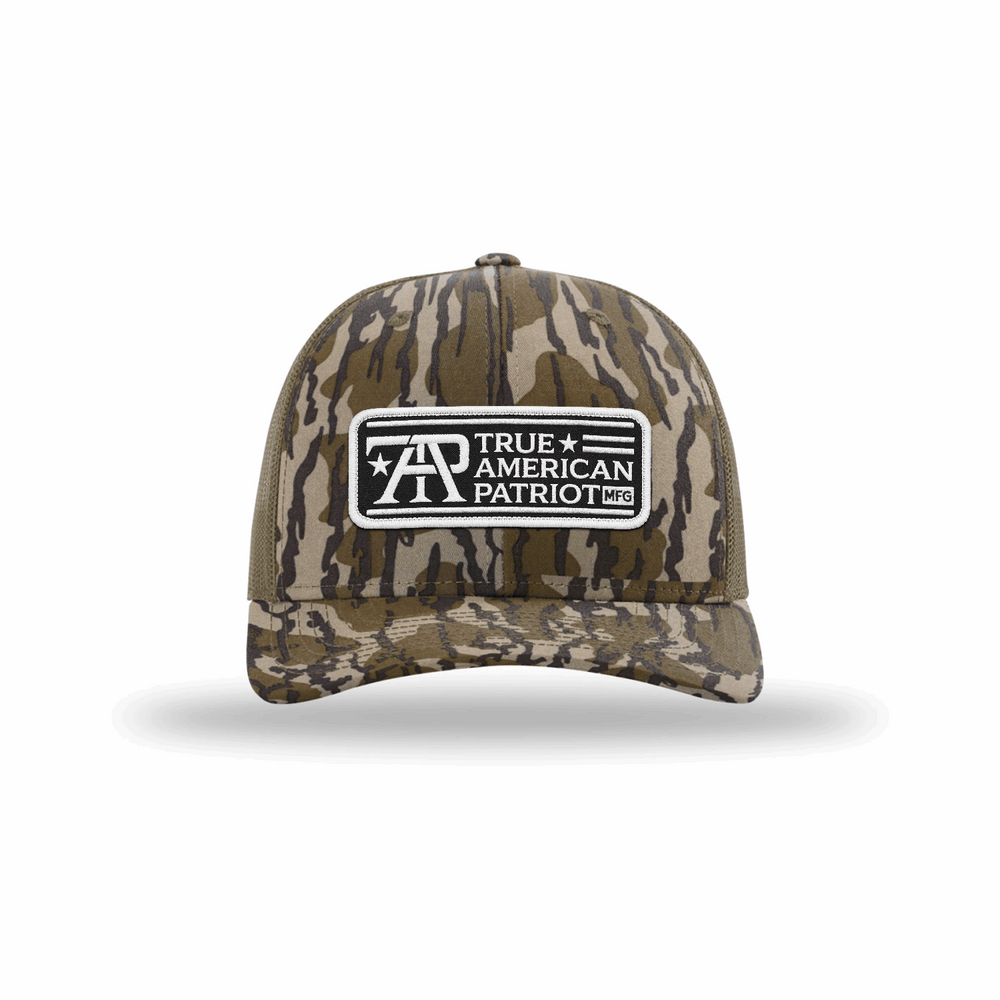 True American Patriot Black and White Logo Patch Richardson 112 Bottomland-Loden