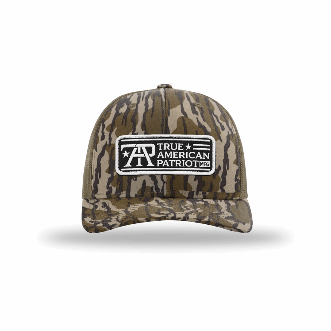 True American Patriot Black and White Logo Patch Richardson 112 Bottomland-Loden