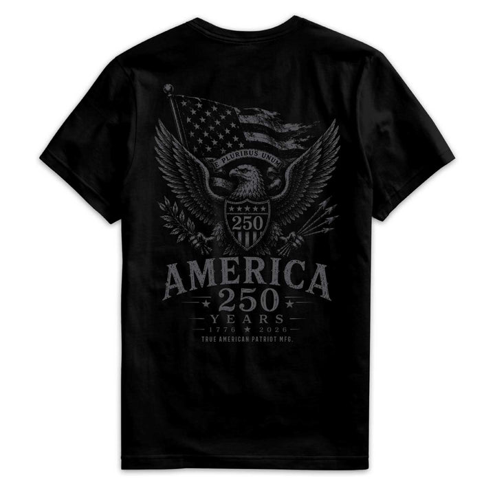 True American Patriot Mfg America 250 E Pluribus Unum Eagle Full Back Tshirt Print
