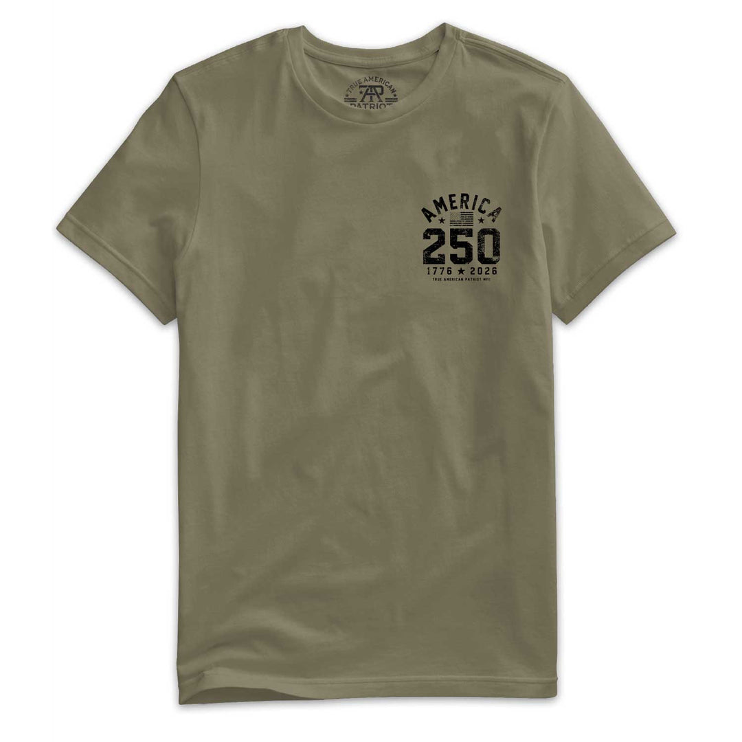 Olive green t-shirt with &