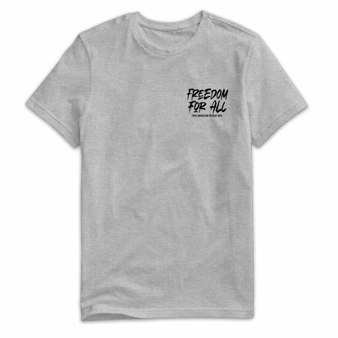 True American Patriot Mfg Freedom for All Tee Dark Heather Left Chest