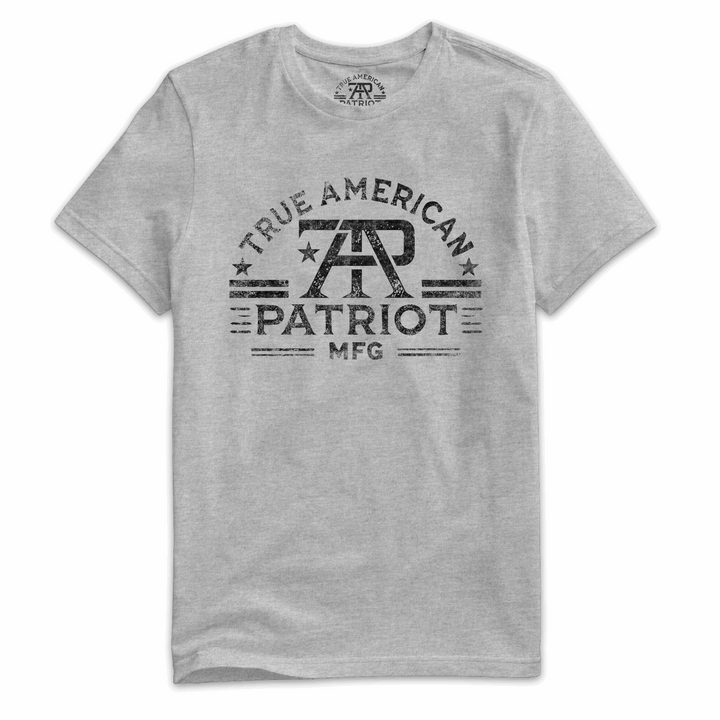 True American Patriot Mfg - Branded Tee Dark Heather Front