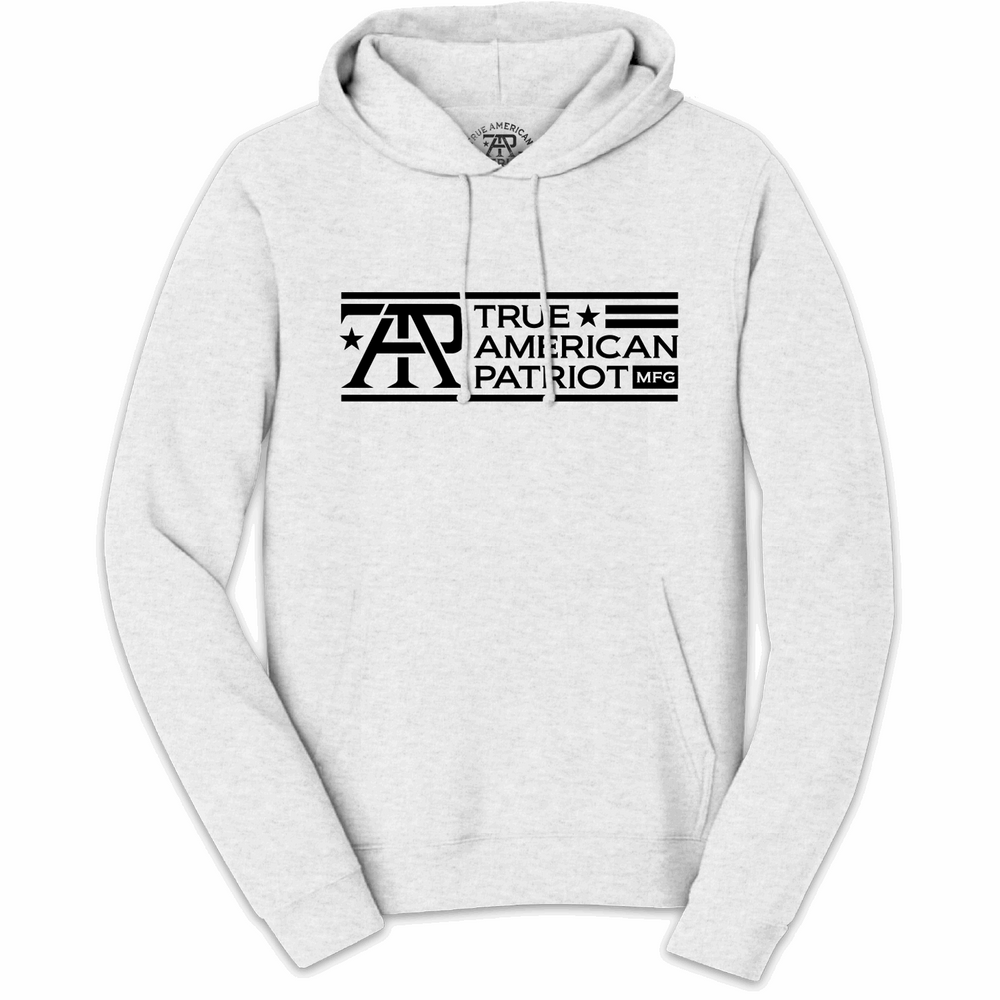 True American Patriot Mfg Classic Logo Hoodie in Heather Gray