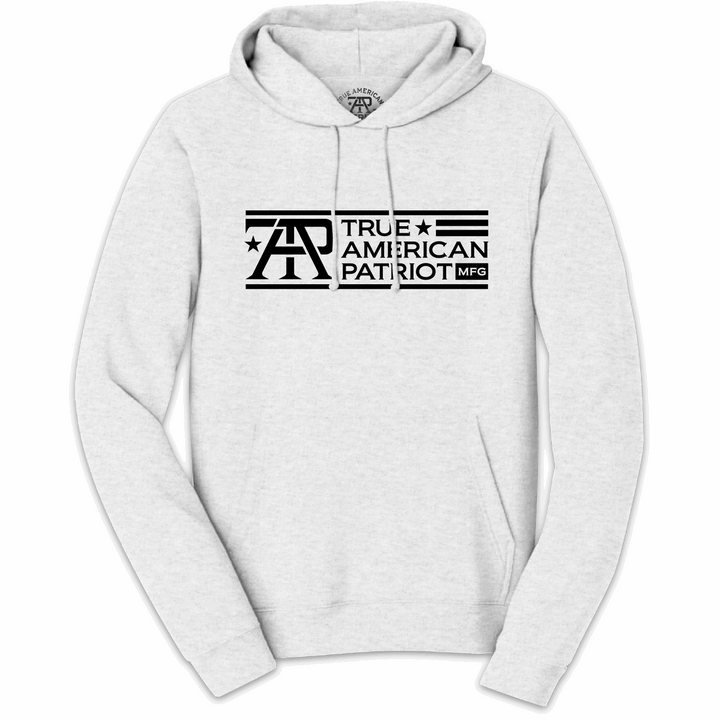 True American Patriot Mfg Classic Logo Hoodie in Heather Gray
