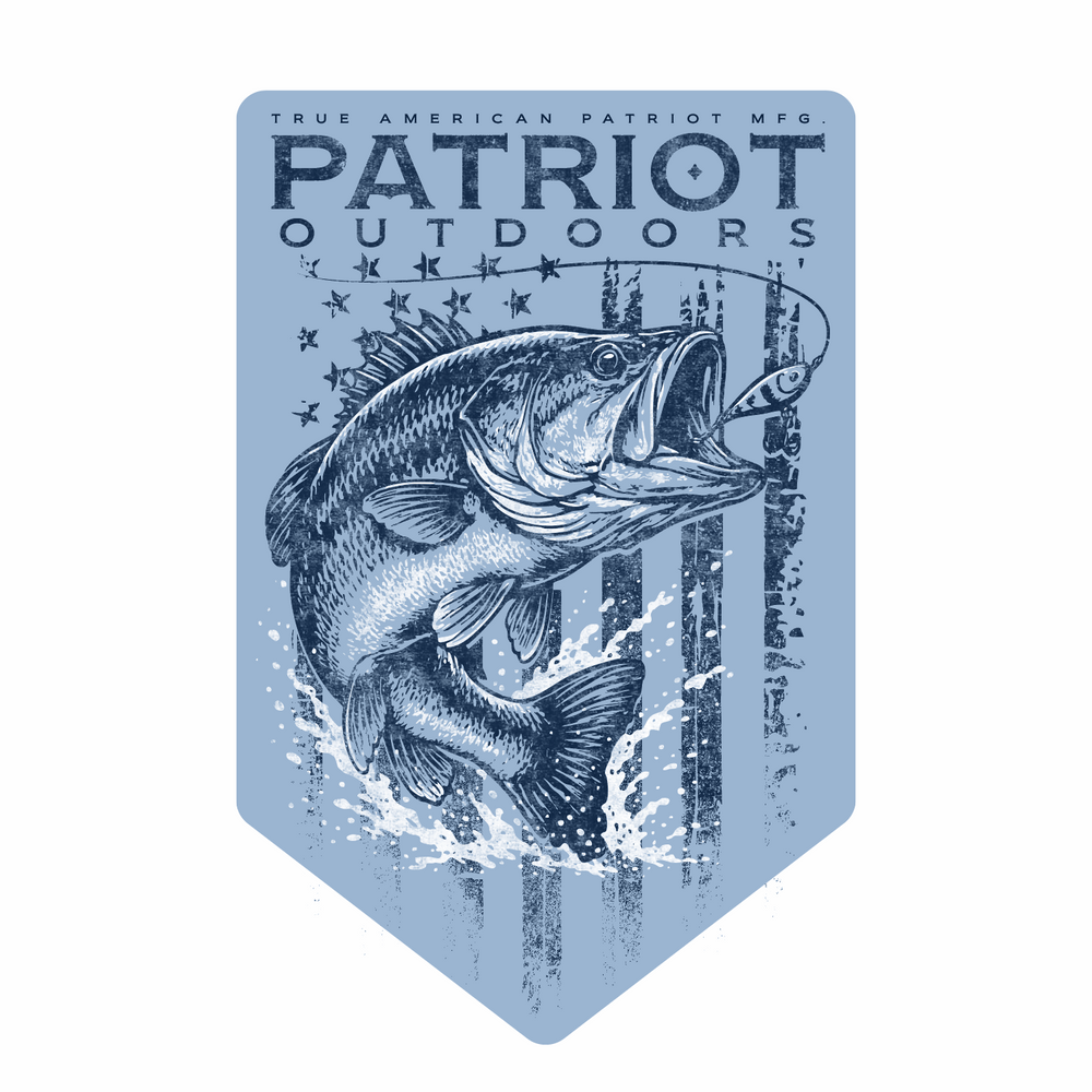 True American Patriot Mfg Outdoors Largemouth Decal