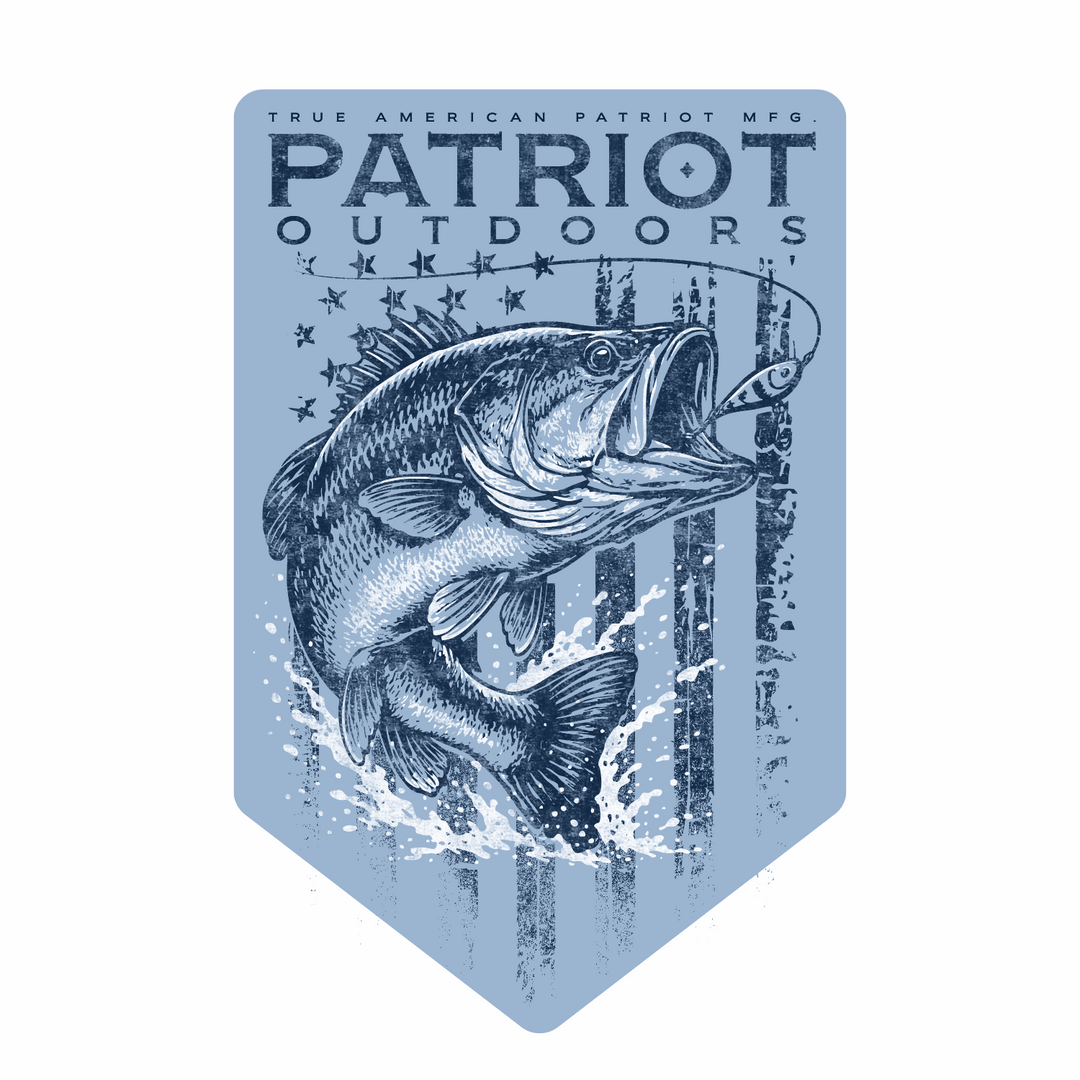 True American Patriot Mfg Outdoors Largemouth Decal