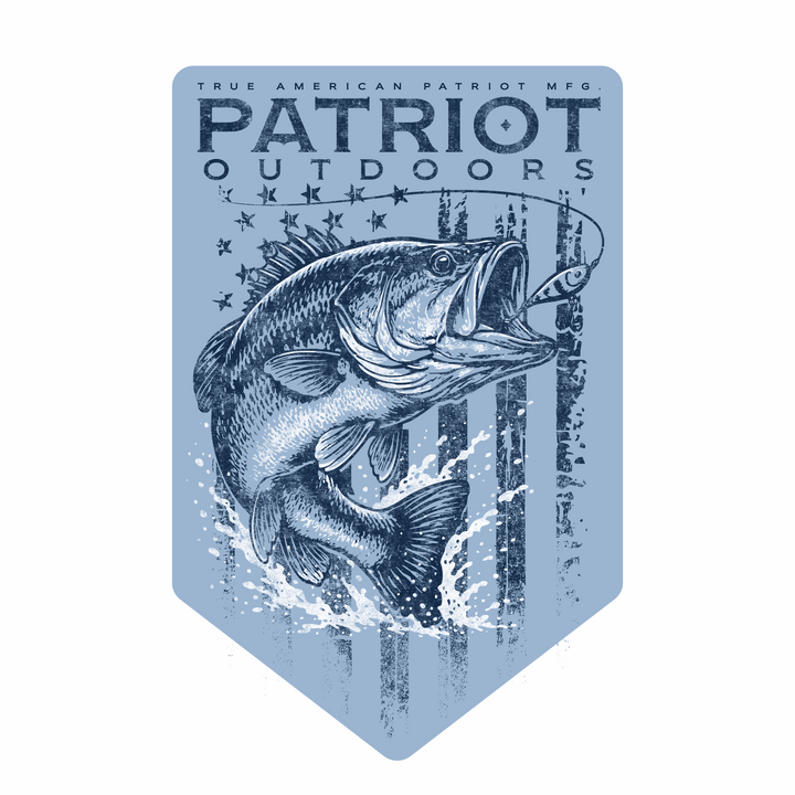 True American Patriot Mfg Outdoors Largemouth Decal