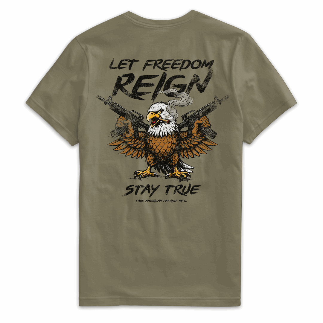 Let Freedom Reight Eagle AR-15 Military Tee