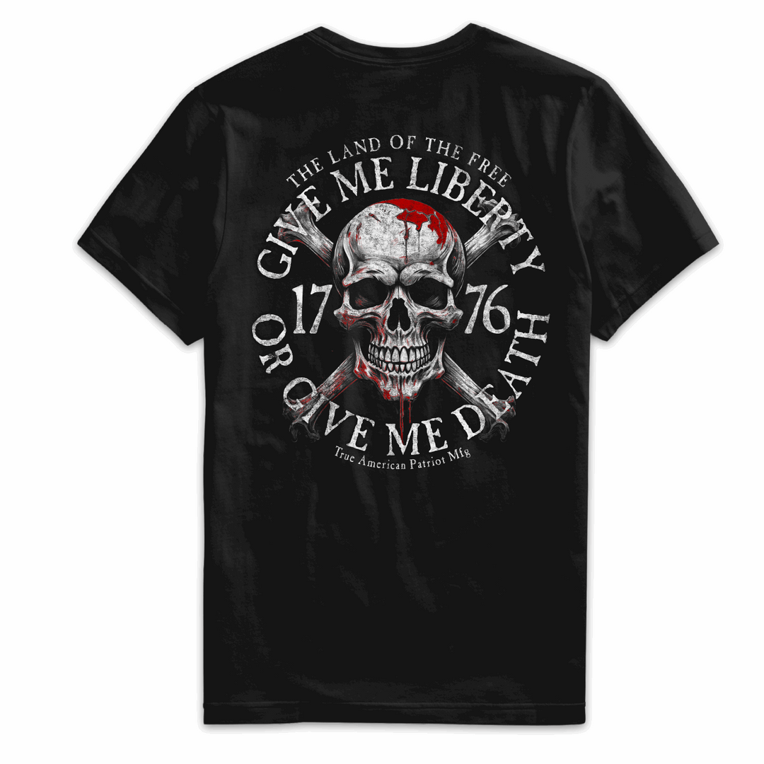 True American Patriot Mfg Liberty or Death Black Back