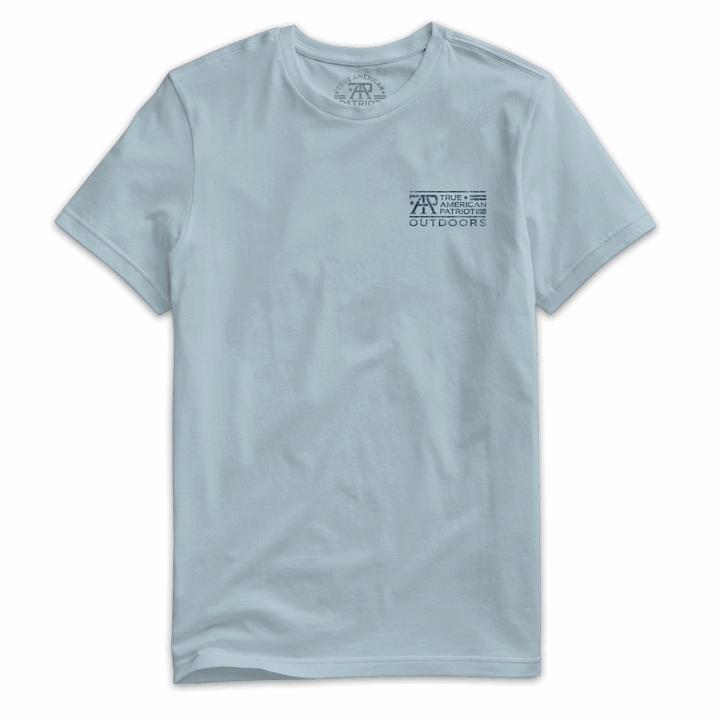True American Patriot Mfg - Mallard in Flight Outdoors Ice Blue Left Chest