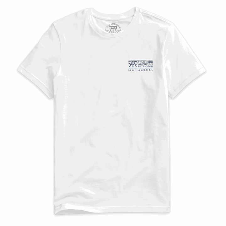 True American Patriot Mfg - Mallard in Flight Outdoors White Left Chest