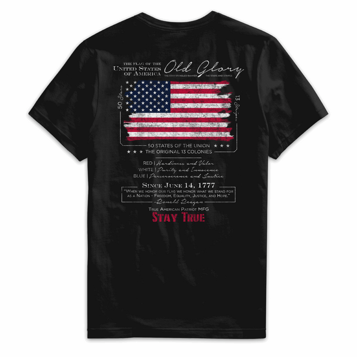 True American Patriot Mfg Old Glory Tee Black Back