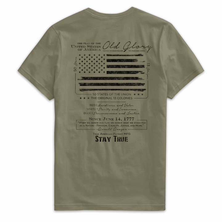 True American Patriot Mfg Old Glory Blackout Military Back