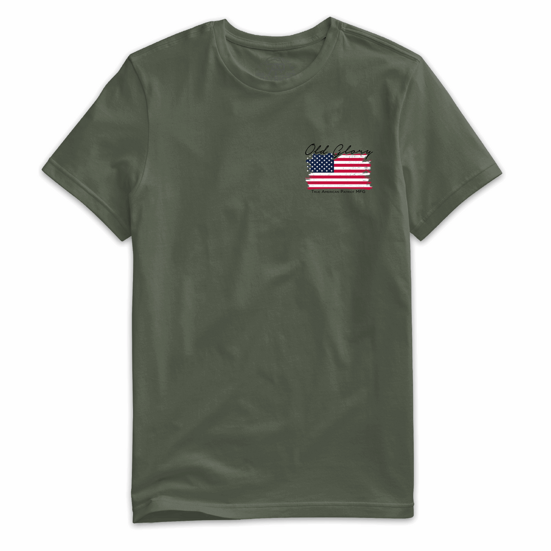 True American Patriot Mfg Old Glory Tee Military Left Chest