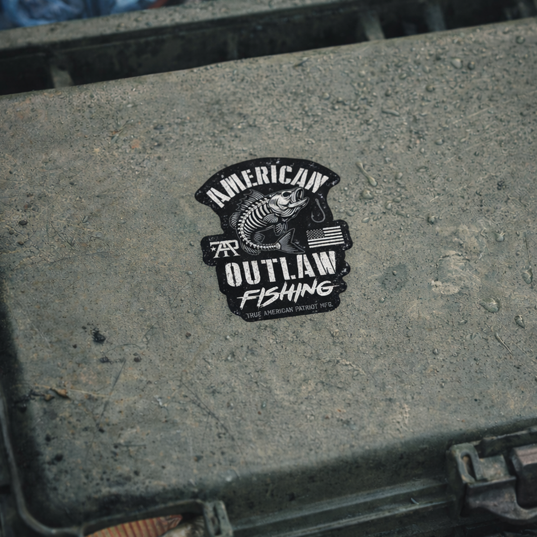 True American Patriot Outlaw Fishing Decal