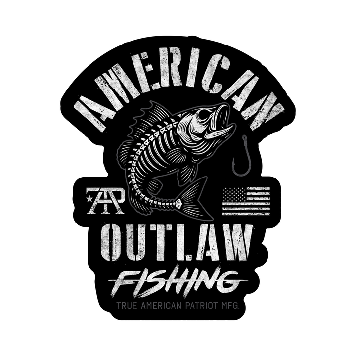 True American Patriot Outlaw Fishing Decal