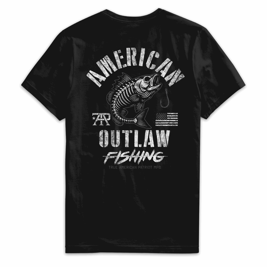 True American Patriot Mfg American Outlaw Fishing Tee Black Back