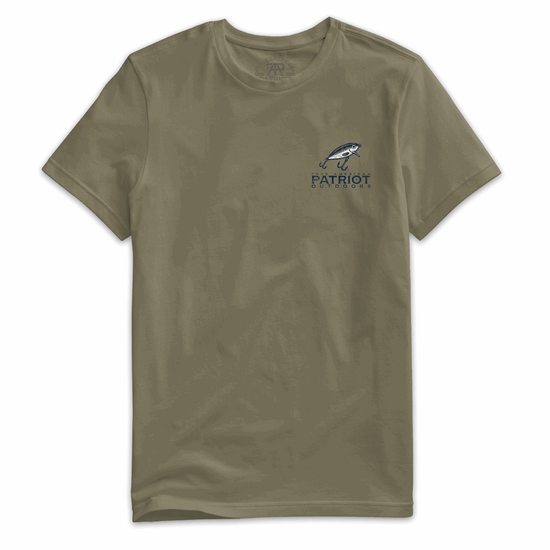 True American Patriot Mfg - Largemouth Bass Outdoors Military Left Chest