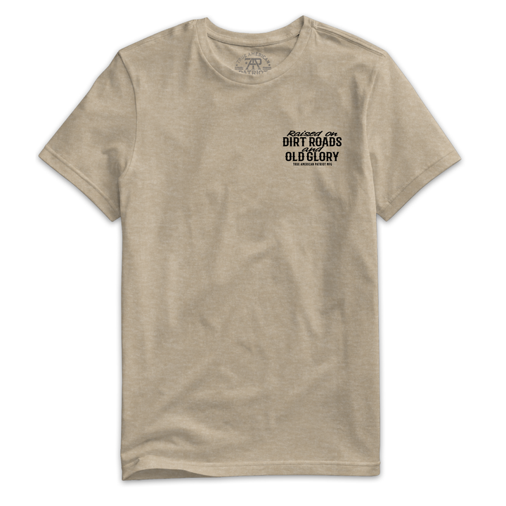 Raised on Dirt Roads & Old Glory Tee