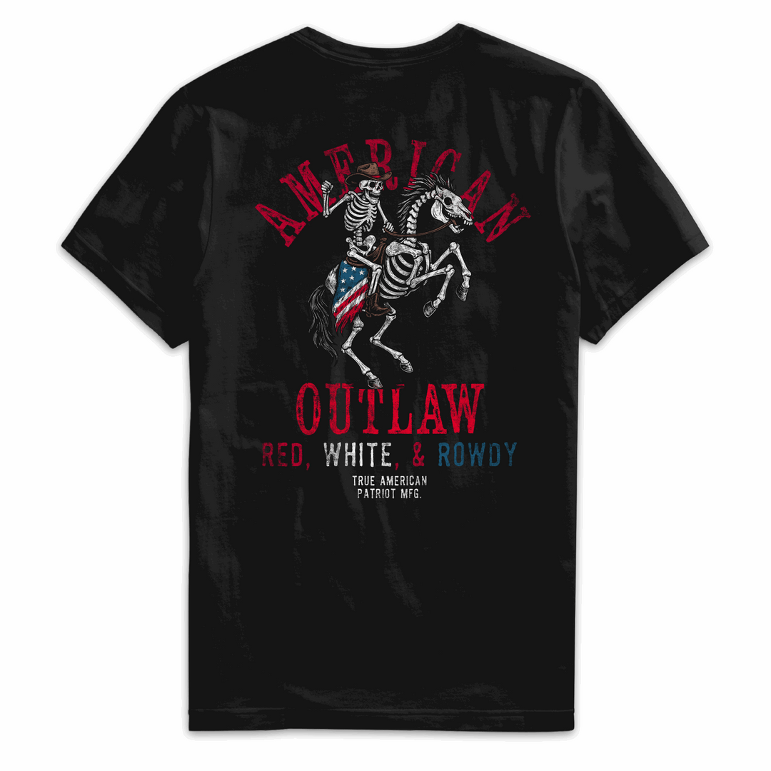 True American Patriot Mfg American Outlaw - Red, White, &amp; Rowdy Black Back