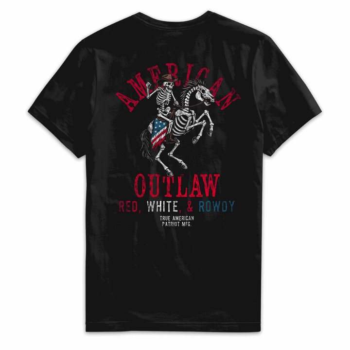 True American Patriot Mfg American Outlaw - Red, White, &amp; Rowdy Black Back