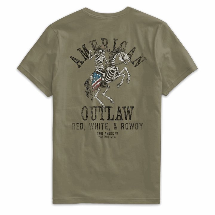 True American Patriot Mfg American Outlaw - Red, White, &amp; Rowdy Military Back
