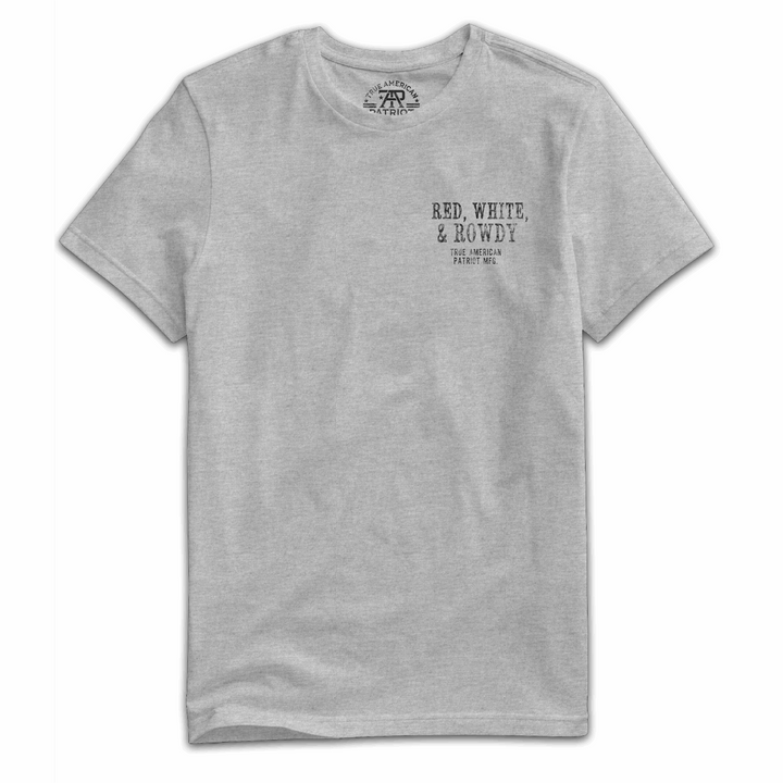 True American Patriot Mfg American Outlaw - Red, White, &amp; Rowdy Dark Heather Left Chest