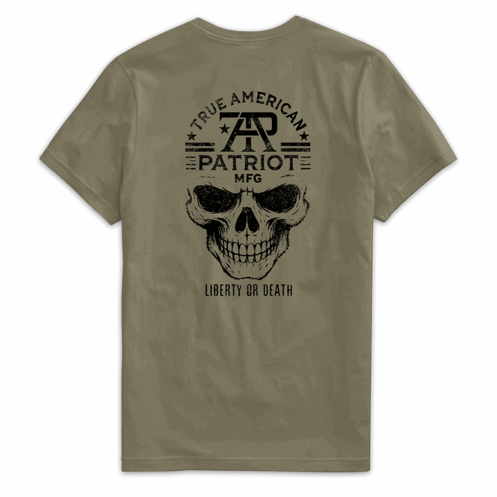 True American Patriot Mfg - TAP Skull LIberty or Death Military Back