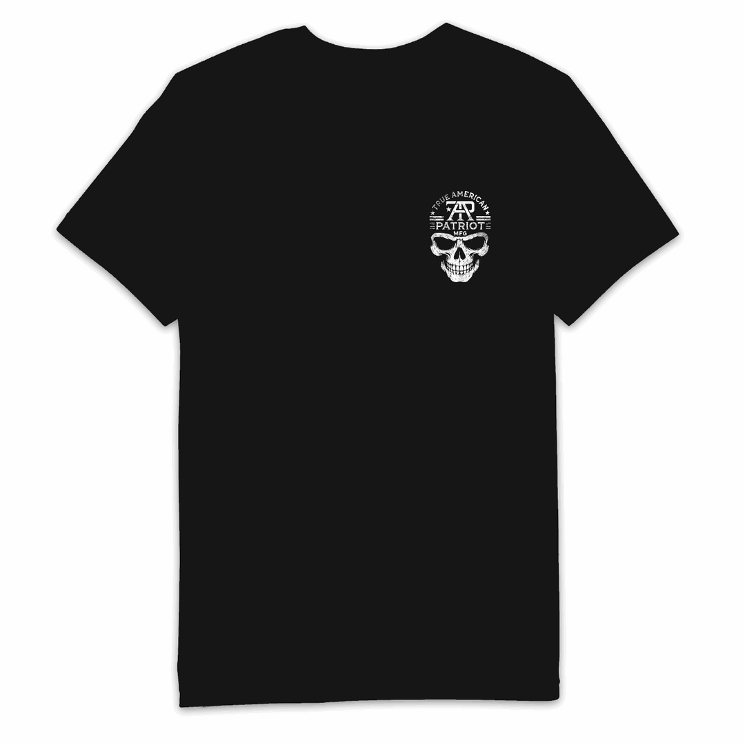 True American Patriot Mfg - TAP Skull LIberty or Death Black Left Chest