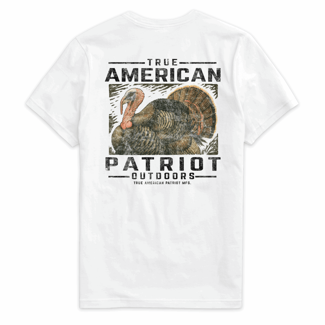 True American Patriot Mfg - Outdoors - Wild Turkey White Back