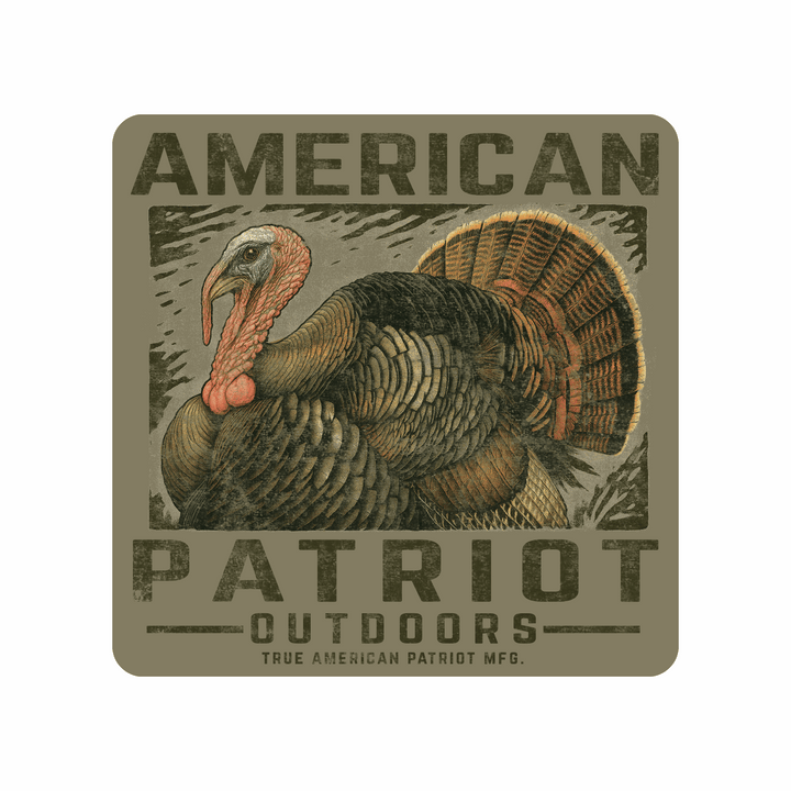 True American Patriot Mfg Outdoors Wild Turkey Decal