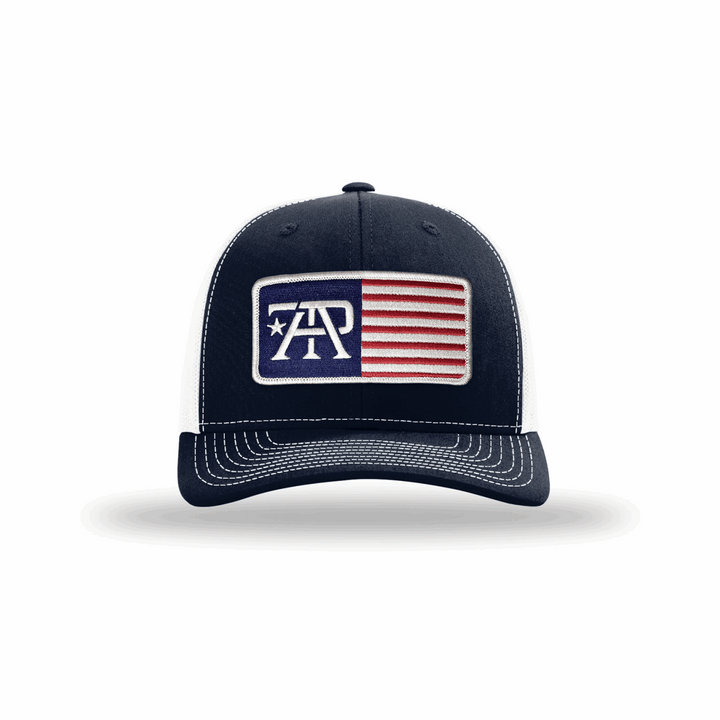 True American Patriot TAP Flag Patch Hat Richardson 112 Navy-White