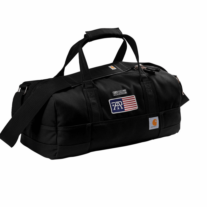 True American Patriot Mfg. × Carhartt 20" Heavy-Duty Duffel Black Angle