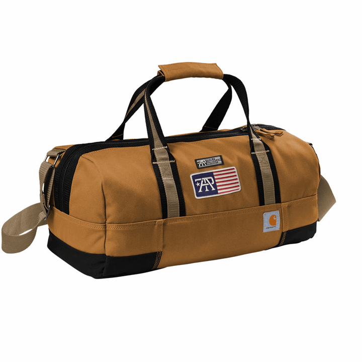 True American Patriot Mfg. × Carhartt 20" Heavy-Duty Duffel Brown Angle
